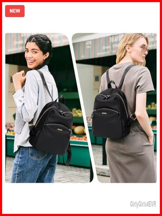 Water Resistant Nylon Mini Backpack Purse with Multiple Pockets - Casual main image 5